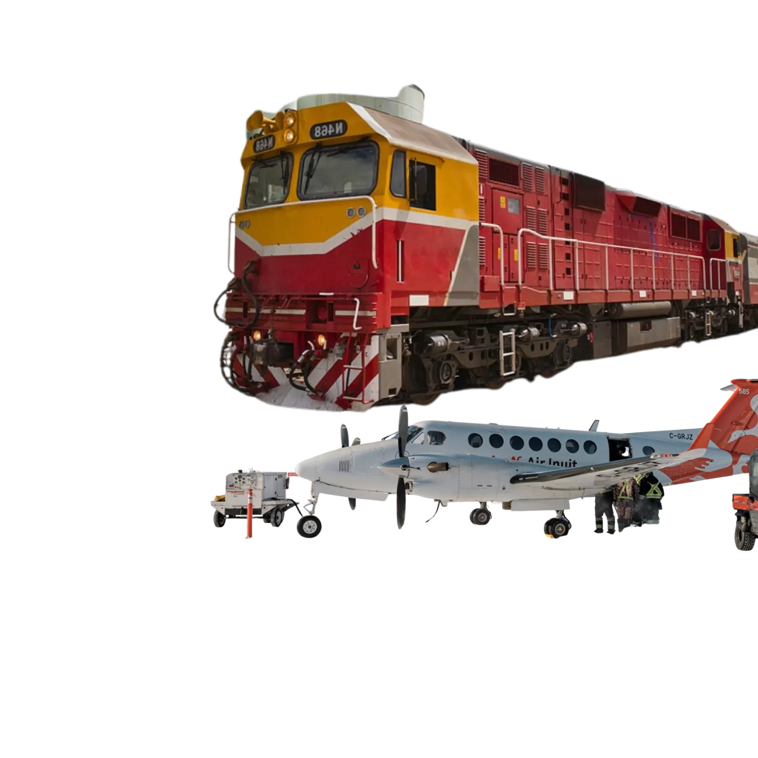 Train et avion