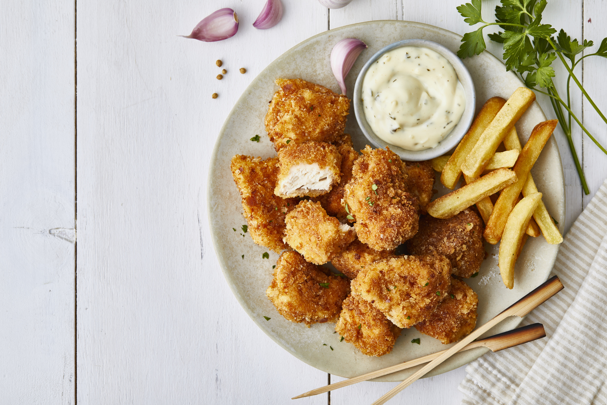 Bouchées de poulet avec sauce