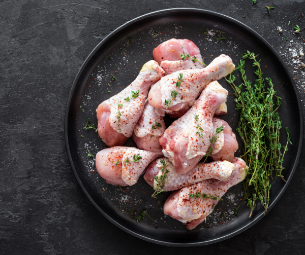 Pilons de poulet de grain