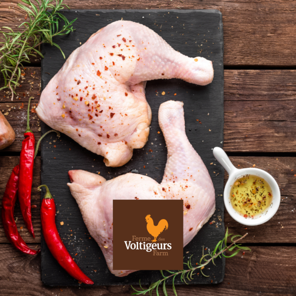 Grain-fed chicken legs