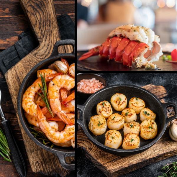 Trio de fruits de mer