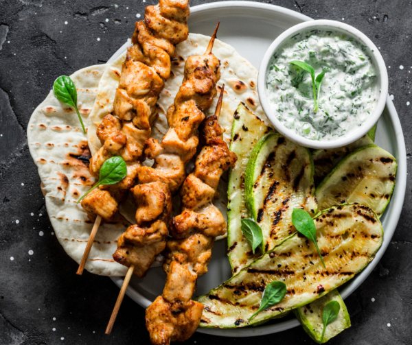 Souvlaki de poulet à la Grec