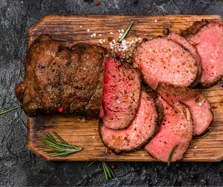 Tied and Larded Beef Roast